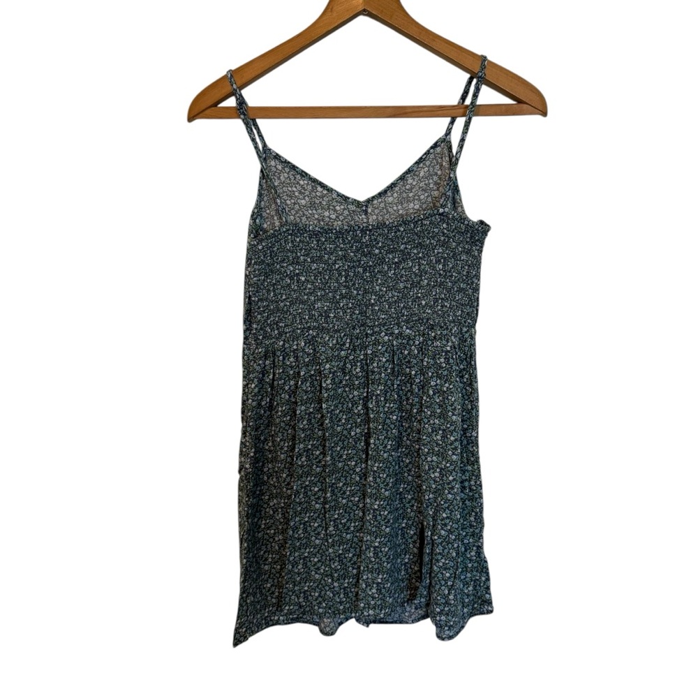 Aerie Blue Floral Button Swing Flowy Dress Size M. - Picture 8 of 8